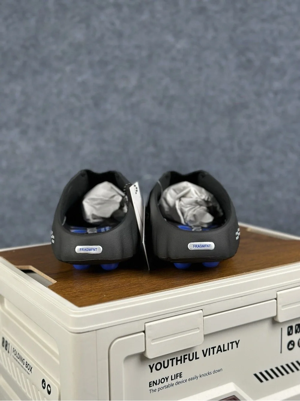 Nike x Fragment Design Mind 001 Black Recovery Slides IQ8502-001 Massage Slipper